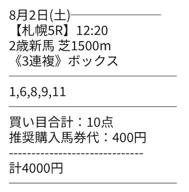検証3レース目
