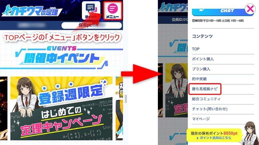カチウマの定理無料予想見方